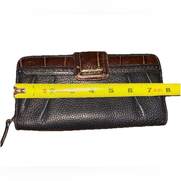 Vintage Brighton Pebble Black‎ Brown Leather Wallet - Picture 15 of 16